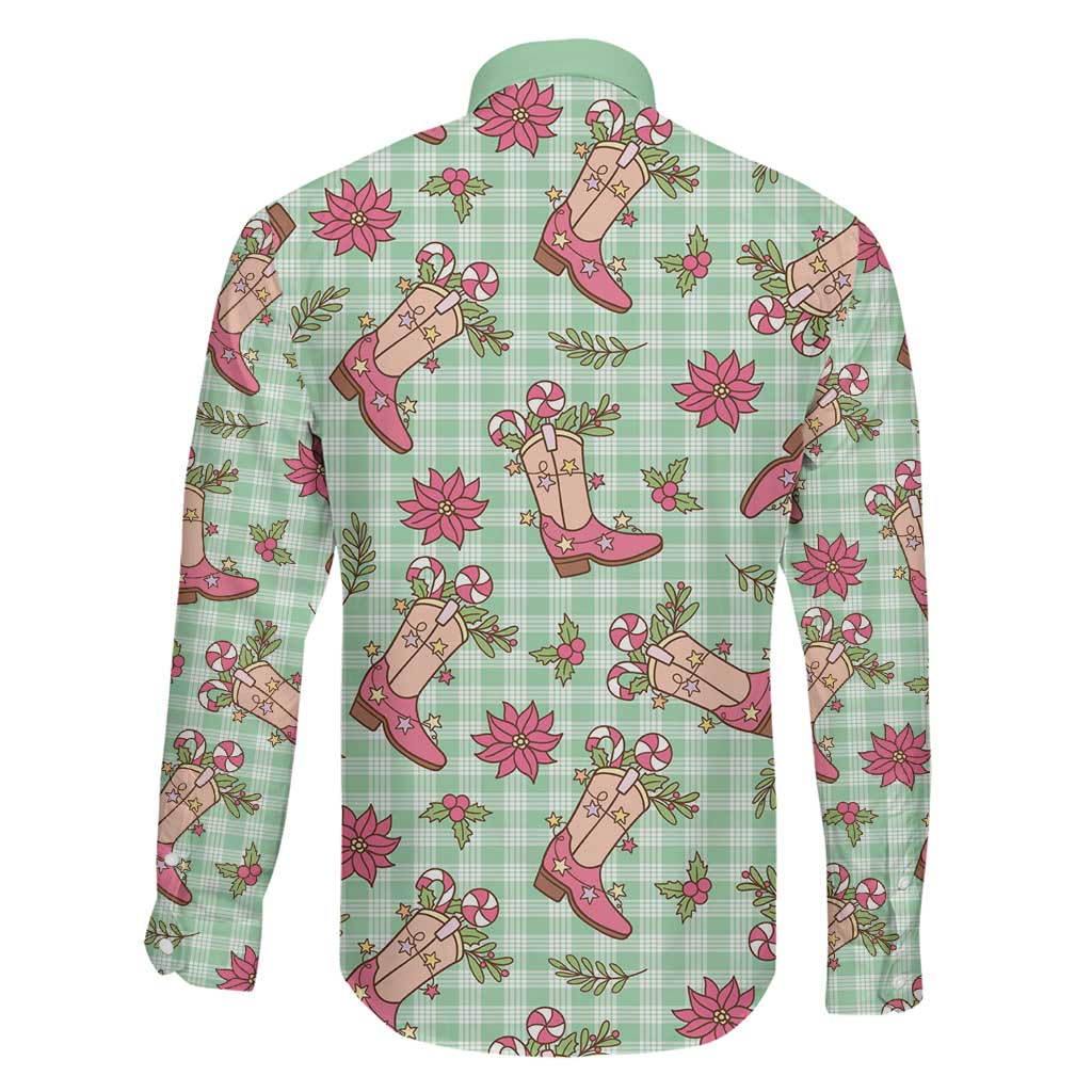 Green Paniolo Palaka Hawaiian Cowgirl Christmas Family Matching Puletasi and Hawaiian Shirt LT9 - Polynesian Pride