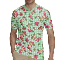 Green Paniolo Palaka Hawaiian Cowgirl Christmas Rugby Jersey - Polynesian Pride