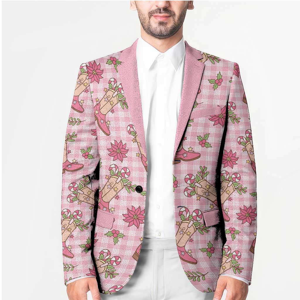 Pink Paniolo Palaka Hawaiian Cowgirl Christmas Blazer - Polynesian Pride