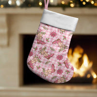 Pink Paniolo Palaka Hawaiian Cowgirl Christmas Stocking - Polynesian Pride