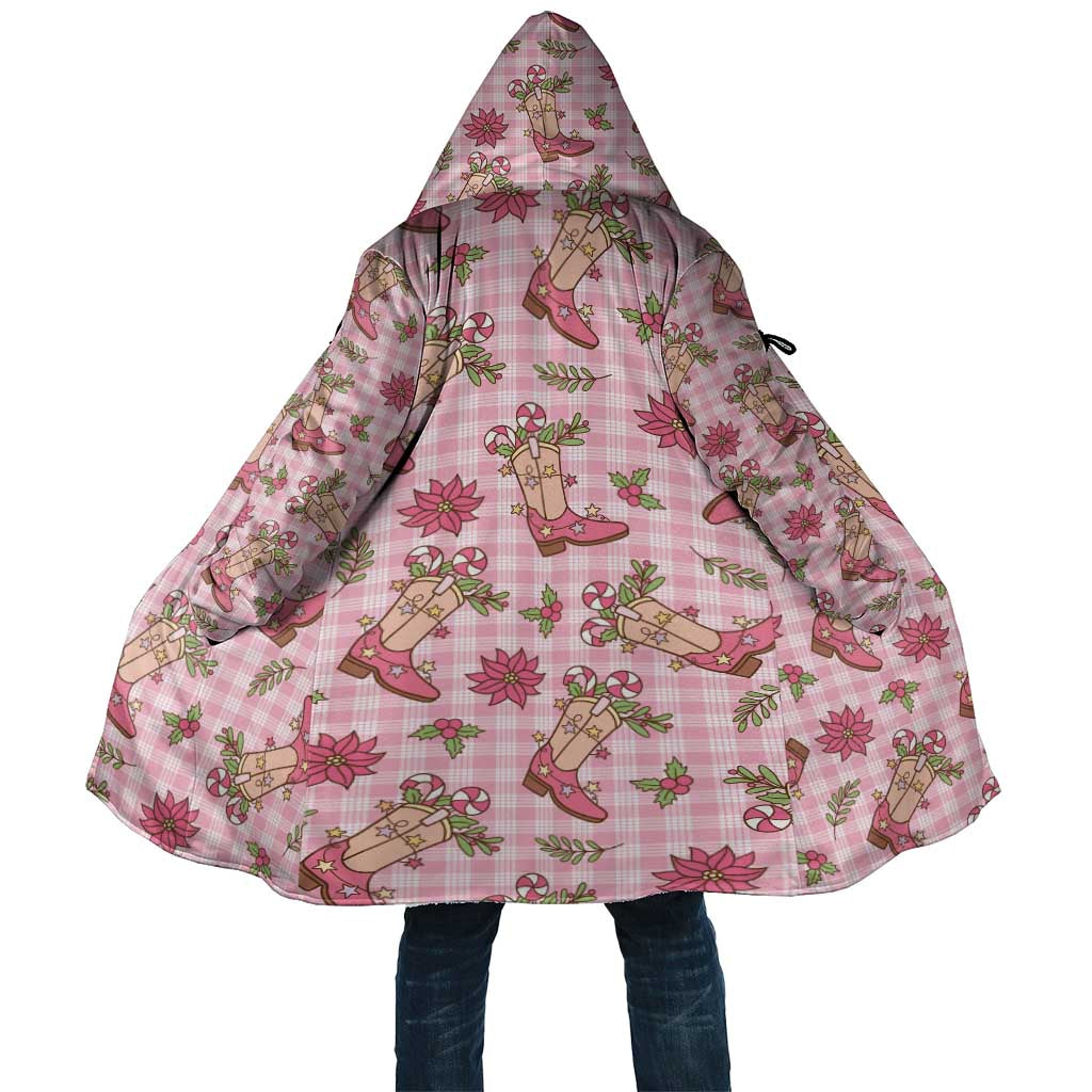 Pink Paniolo Palaka Hawaiian Cowgirl Christmas Cloak - Polynesian Pride