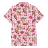Pink Paniolo Palaka Hawaiian Cowgirl Christmas Family Matching Puletasi and Hawaiian Shirt LT9 - Polynesian Pride
