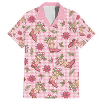 Pink Paniolo Palaka Hawaiian Cowgirl Christmas Family Matching Summer Maxi Dress and Hawaiian Shirt - Polynesian Pride