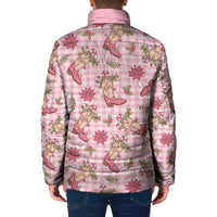 Pink Paniolo Palaka Hawaiian Cowgirl Christmas Padded Jacket - Polynesian Pride