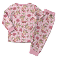 Pink Paniolo Palaka Hawaiian Cowgirl Christmas Pajama Set - Polynesian Pride