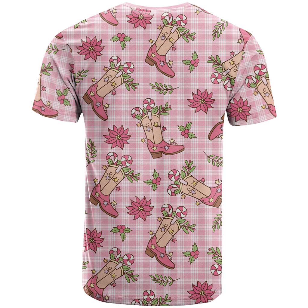 Pink Paniolo Palaka Hawaiian Cowgirl Christmas T Shirt - Polynesian Pride