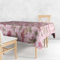 Pink Paniolo Palaka Hawaiian Cowgirl Christmas Tablecloth - Polynesian Pride