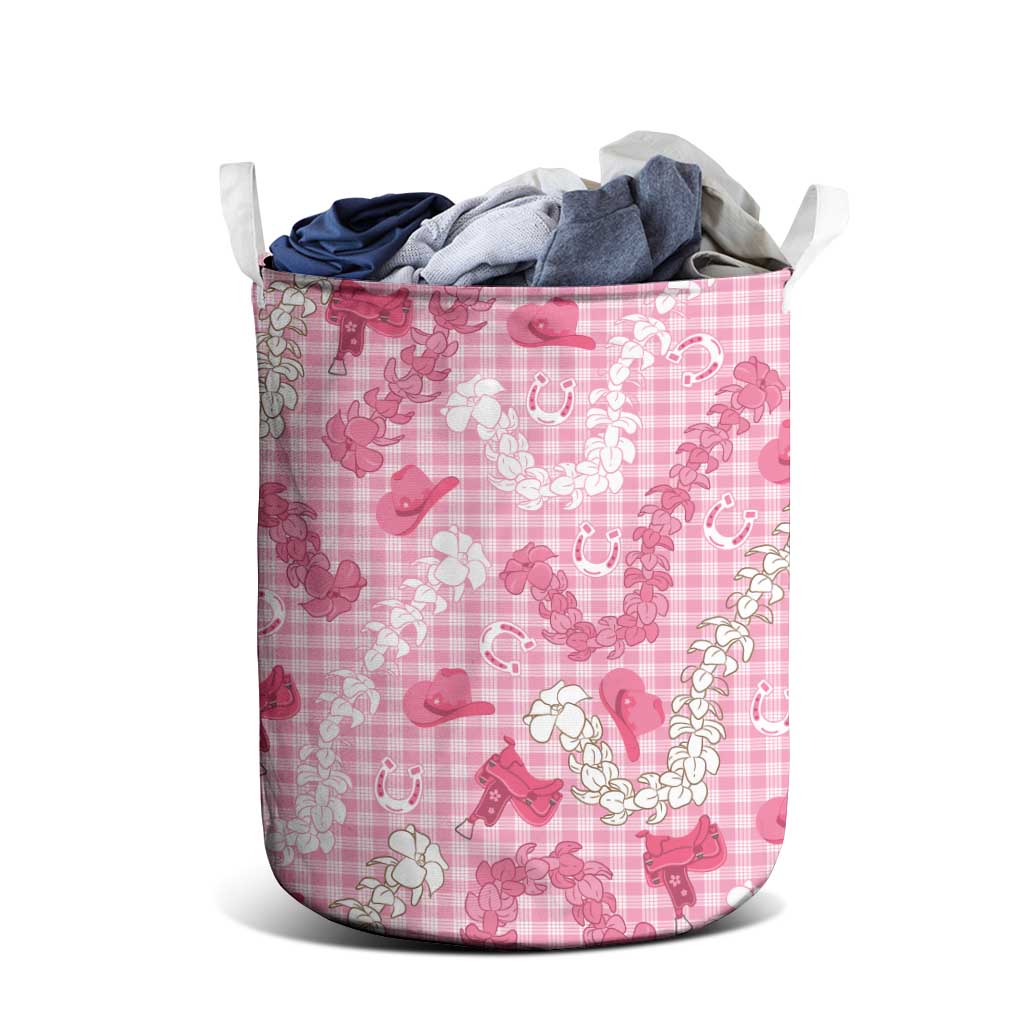 Paniolo Palaka Hawaiian Cowgirl Laundry Basket - Polynesian Pride