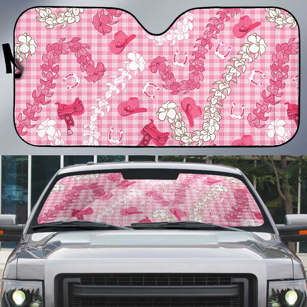Paniolo Palaka Hawaiian Cowgirl Auto Sun Shade - Polynesian Pride