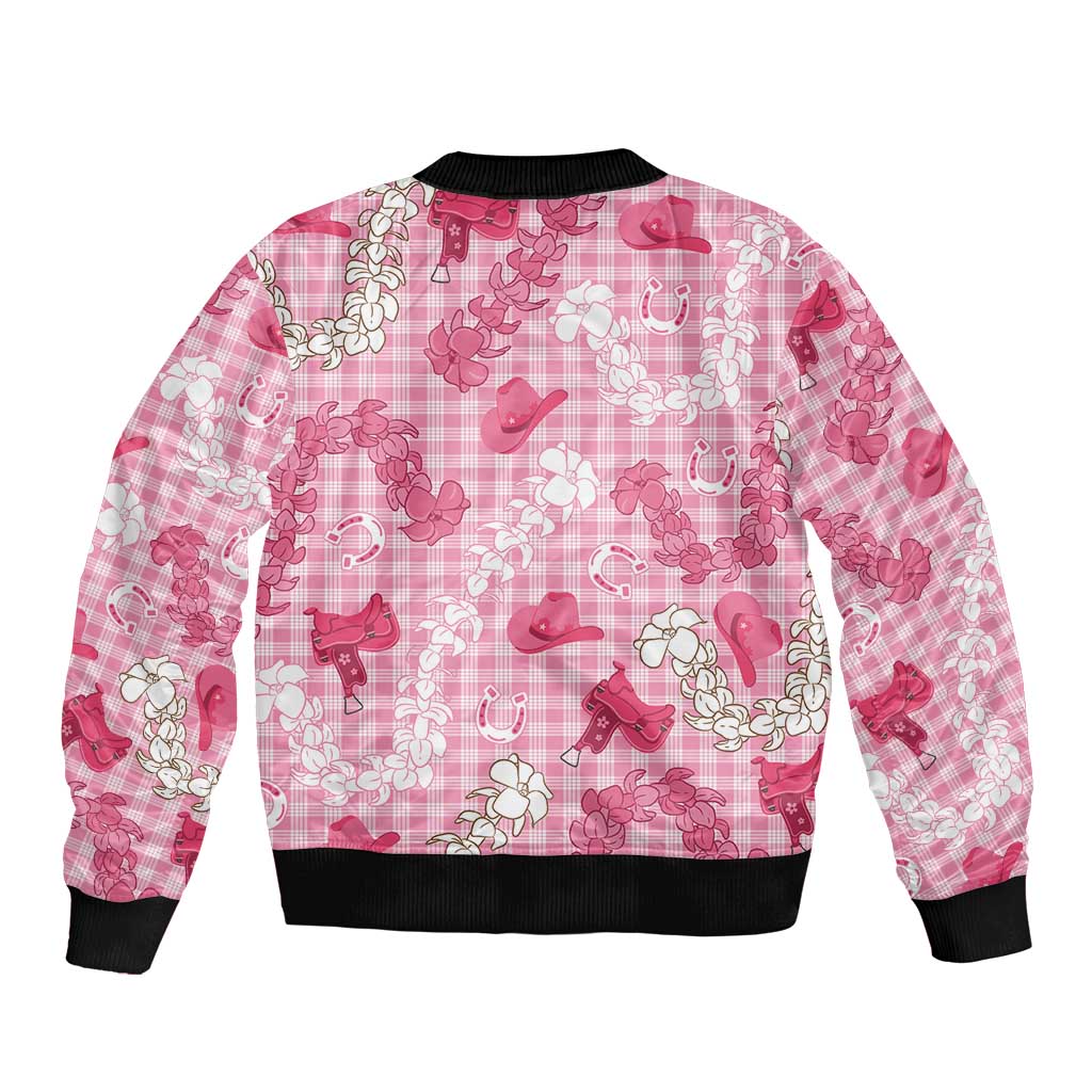 Paniolo Palaka Hawaiian Cowgirl Bomber Jacket - Polynesian Pride