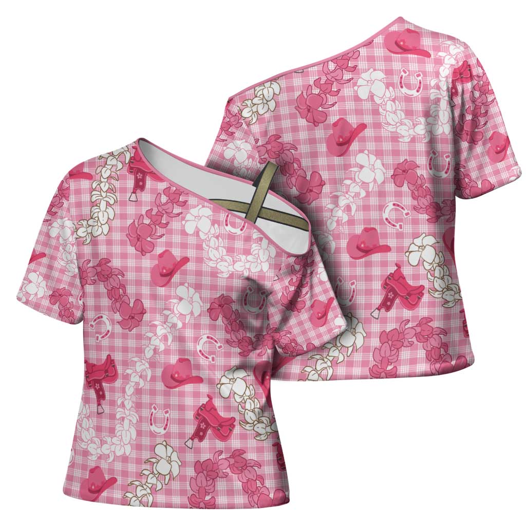 Paniolo Palaka Hawaiian Cowgirl Cross Shoulder Shirt - Polynesian Pride