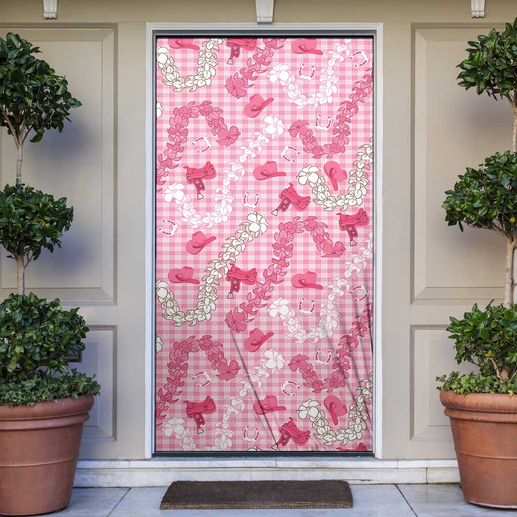 Paniolo Palaka Hawaiian Cowgirl Door Cover - Polynesian Pride