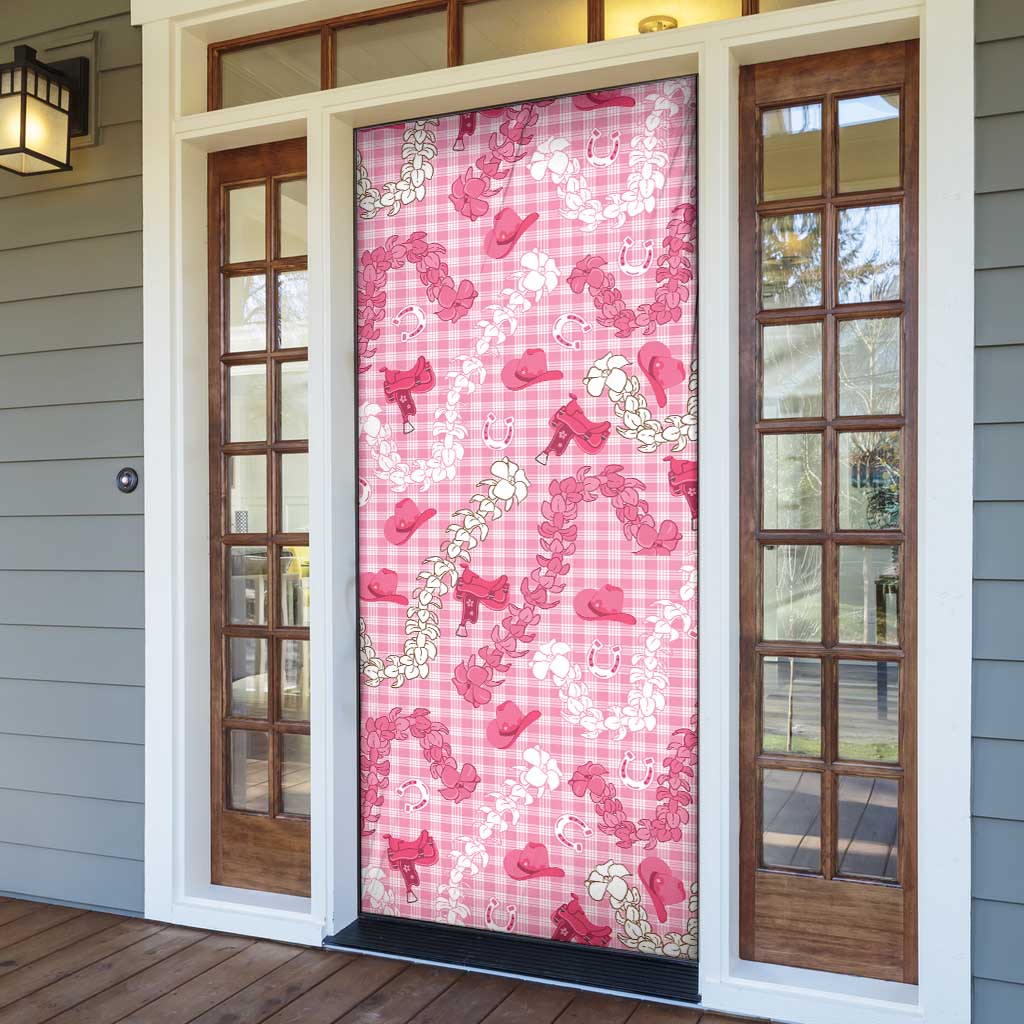 Paniolo Palaka Hawaiian Cowgirl Door Cover - Polynesian Pride
