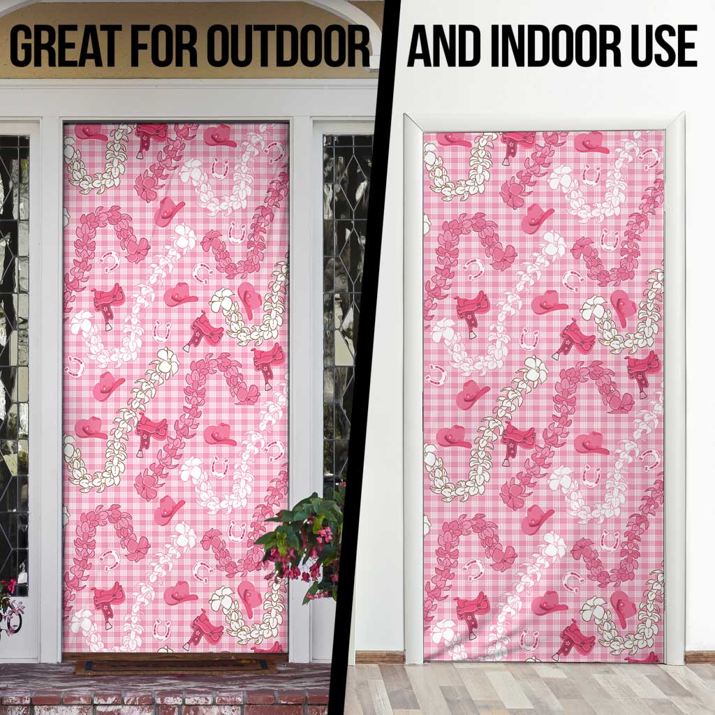 Paniolo Palaka Hawaiian Cowgirl Door Cover - Polynesian Pride