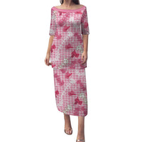 Paniolo Palaka Hawaiian Cowgirl Family Matching Puletasi and Hawaiian Shirt LT9 Mom's Dress Pink - Polynesian Pride