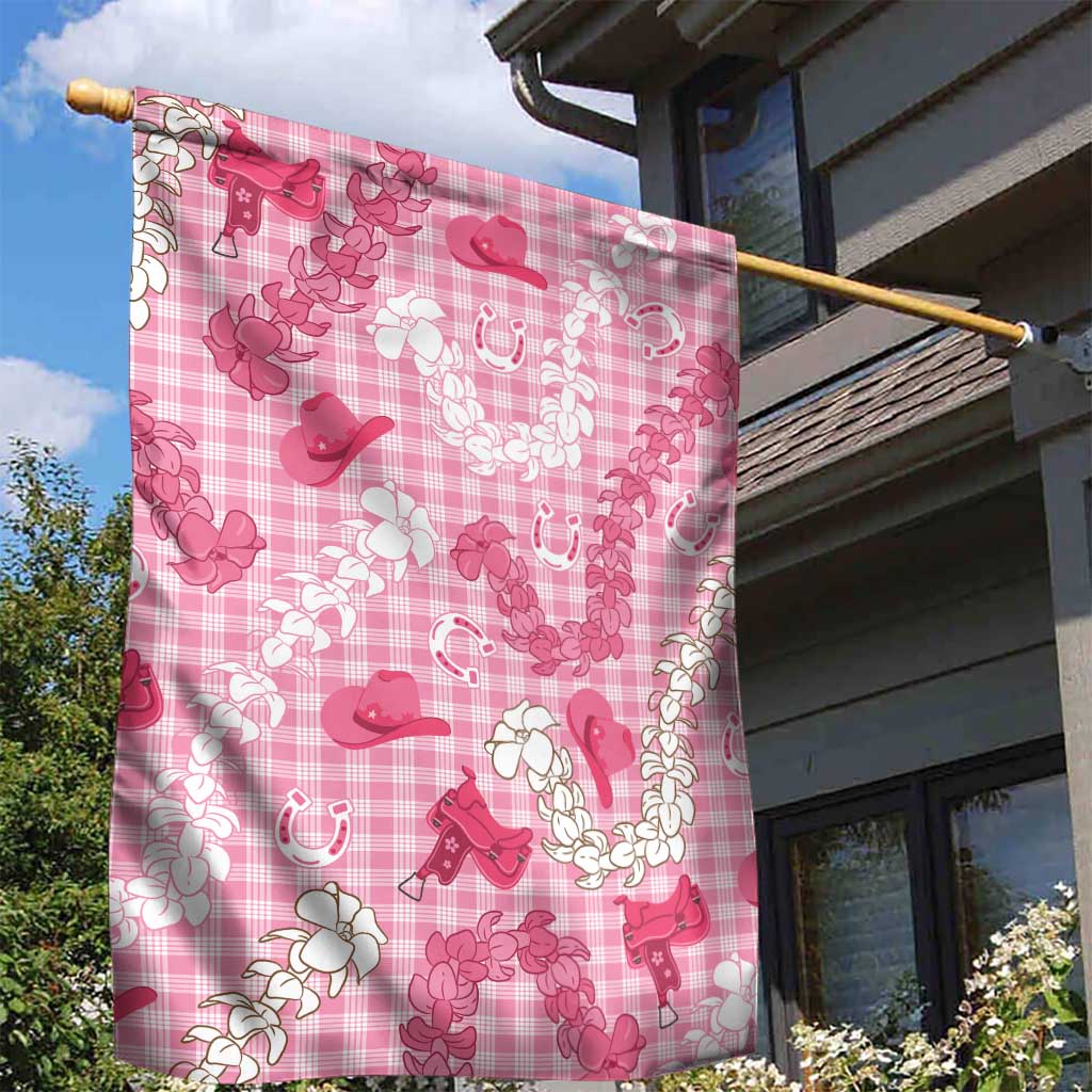 Paniolo Palaka Hawaiian Cowgirl Garden Flag - Polynesian Pride