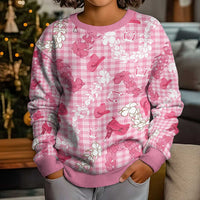 Paniolo Palaka Hawaiian Cowgirl Kid Ugly Christmas Sweater - Polynesian Pride