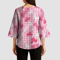 Paniolo Palaka Hawaiian Cowgirl Kimono Sleeve Blouse - Polynesian Pride