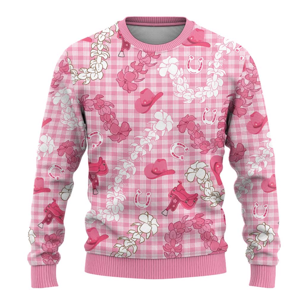 Paniolo Palaka Hawaiian Cowgirl Ugly Christmas Sweater - Polynesian Pride