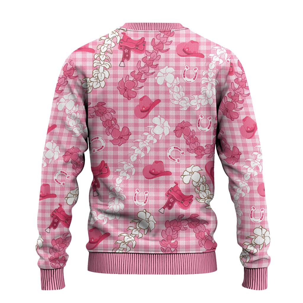 Paniolo Palaka Hawaiian Cowgirl Ugly Christmas Sweater - Polynesian Pride