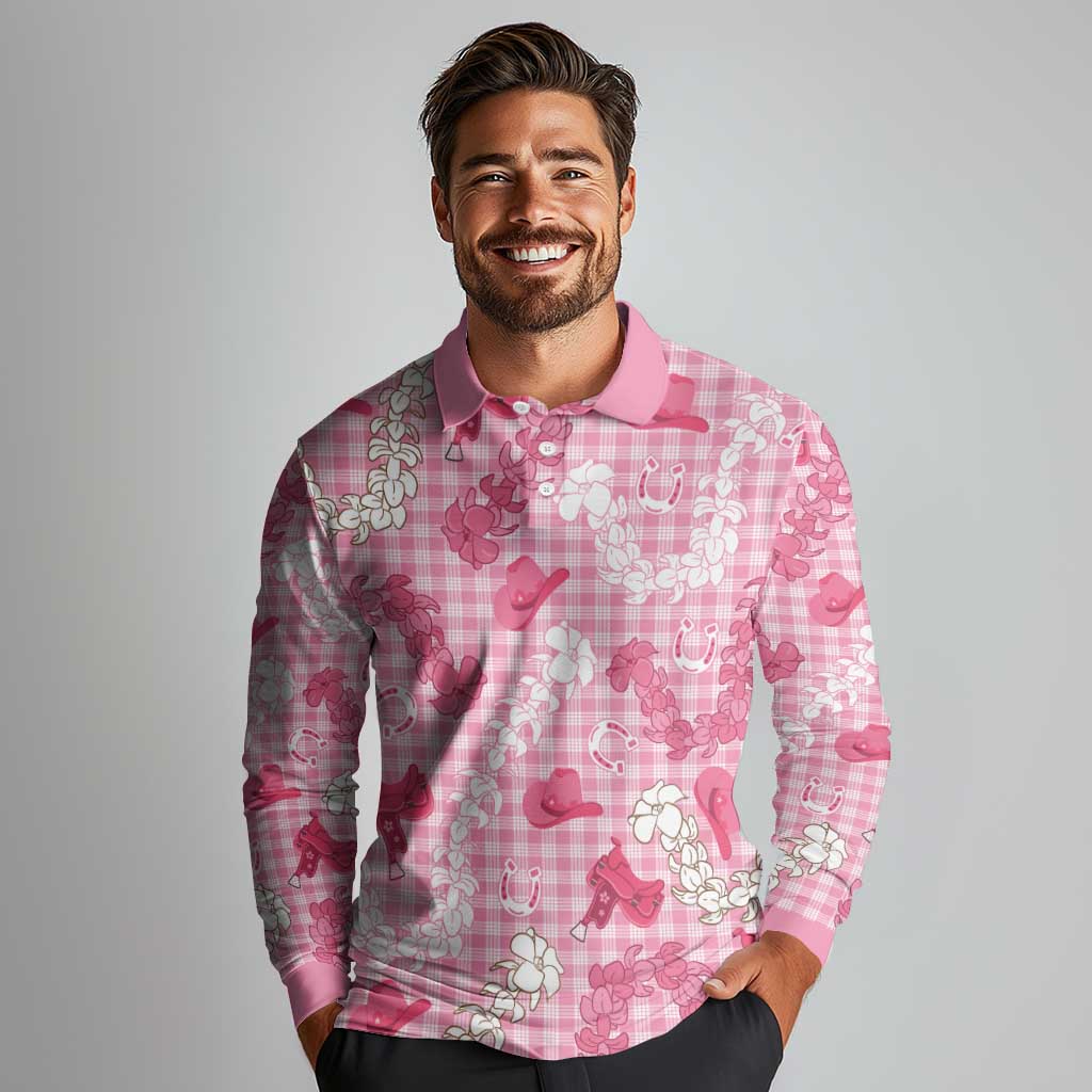 Paniolo Palaka Hawaiian Cowgirl Long Sleeve Polo Shirt - Polynesian Pride