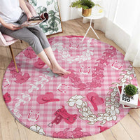 Paniolo Palaka Hawaiian Cowgirl Round Carpet - Polynesian Pride