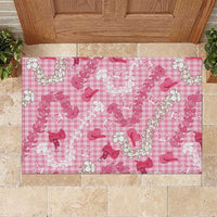 Paniolo Palaka Hawaiian Cowgirl Rubber Doormat - Polynesian Pride