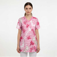 Paniolo Palaka Hawaiian Cowgirl Scrub Top - Polynesian Pride