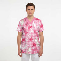 Paniolo Palaka Hawaiian Cowgirl Scrub Top - Polynesian Pride