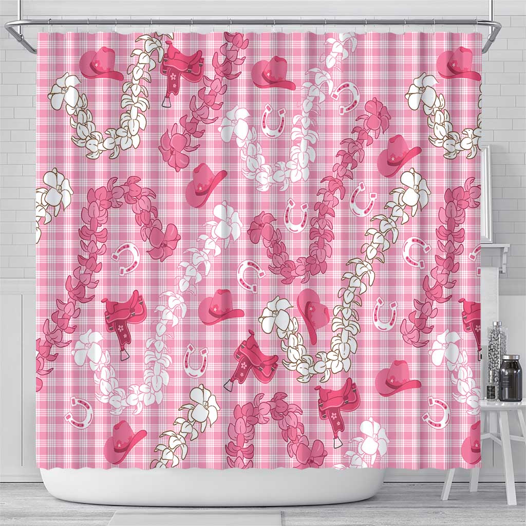 Paniolo Palaka Hawaiian Cowgirl Shower Curtain - Polynesian Pride
