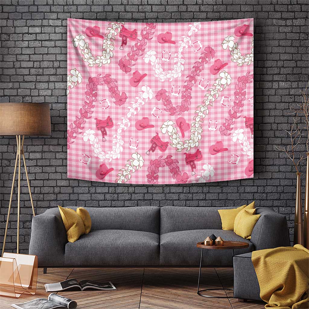 Paniolo Palaka Hawaiian Cowgirl Tapestry - Polynesian Pride