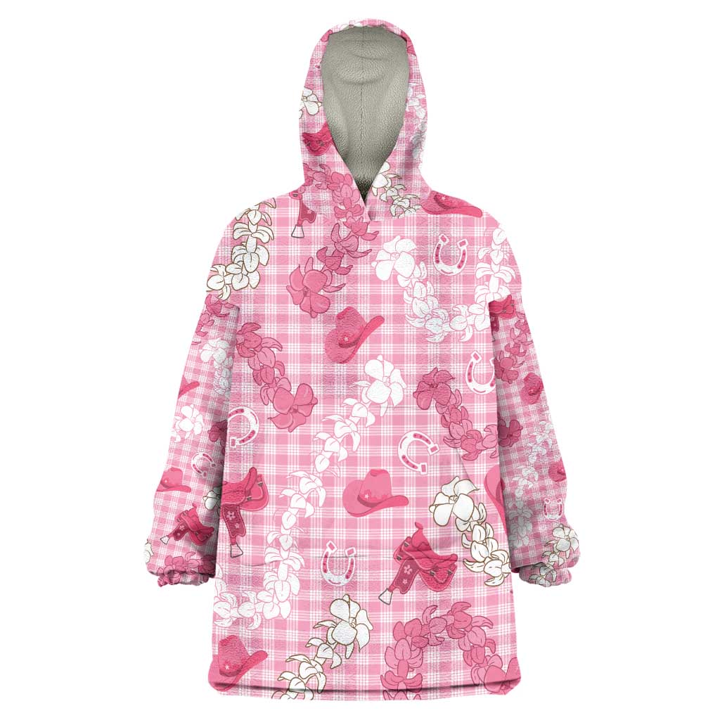 Paniolo Palaka Hawaiian Cowgirl Wearable Blanket Hoodie - Polynesian Pride