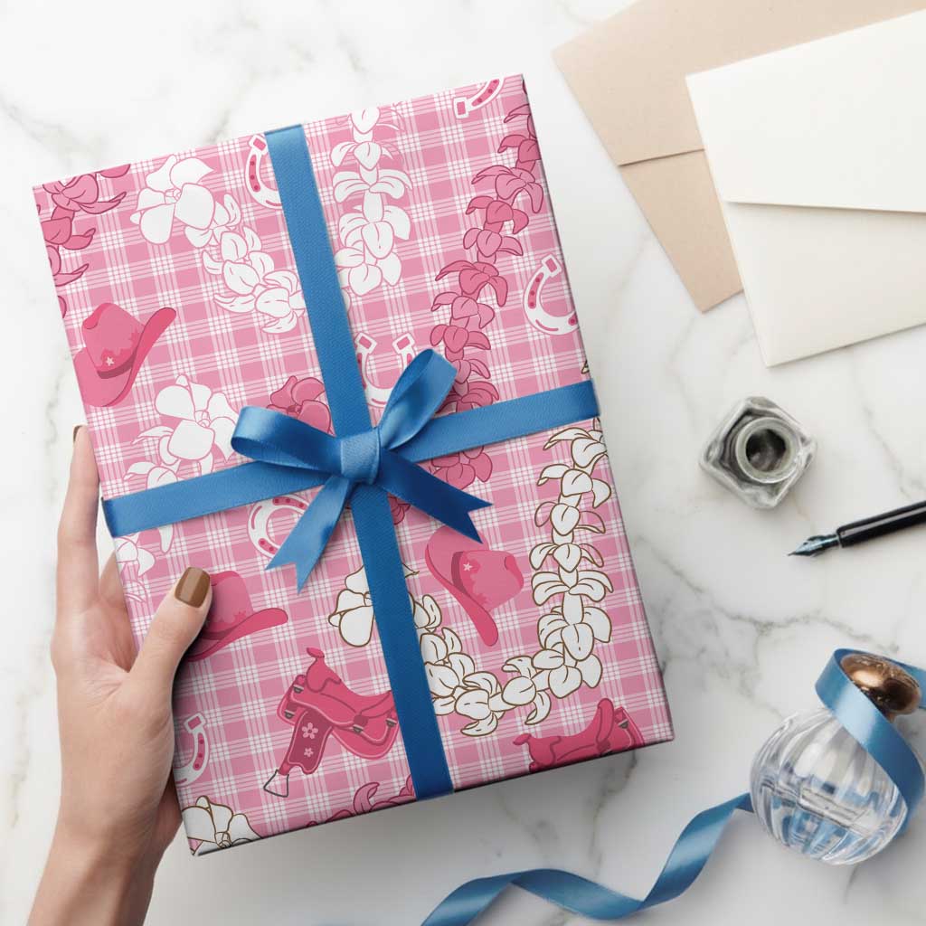 Paniolo Palaka Hawaiian Cowgirl Wrapping Paper - Polynesian Pride