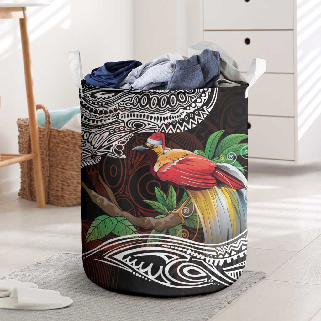Papua New Guinea Christmas Laundry Basket LT9 Black - Polynesian Pride