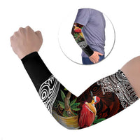 Papua New Guinea Christmas Arm Sleeves LT9 Set of 2 Black - Polynesian Pride