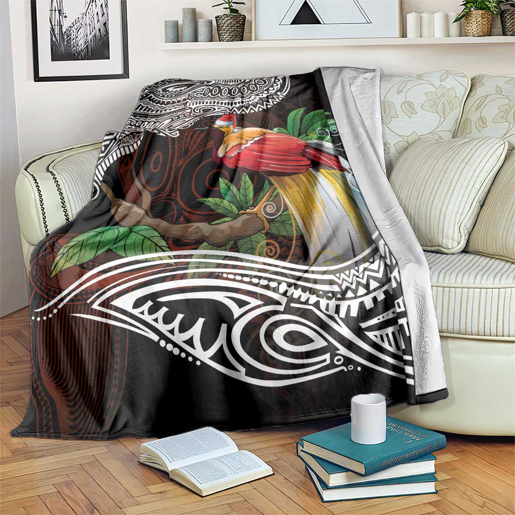Papua New Guinea Christmas Blanket LT9 Black - Polynesian Pride