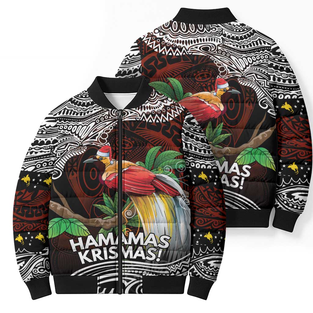 Papua New Guinea Christmas Bomber Puffer Jacket LT9 - Polynesian Pride