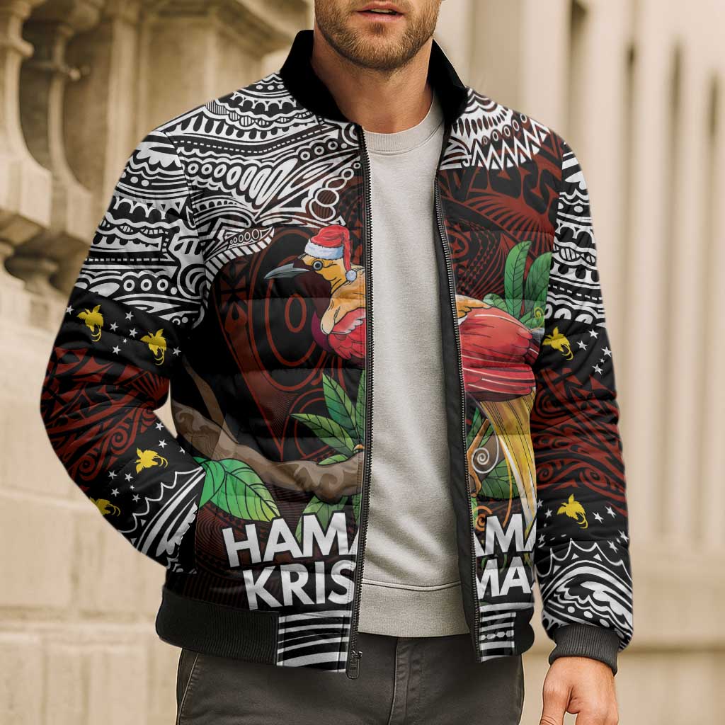 Papua New Guinea Christmas Bomber Puffer Jacket LT9 - Polynesian Pride