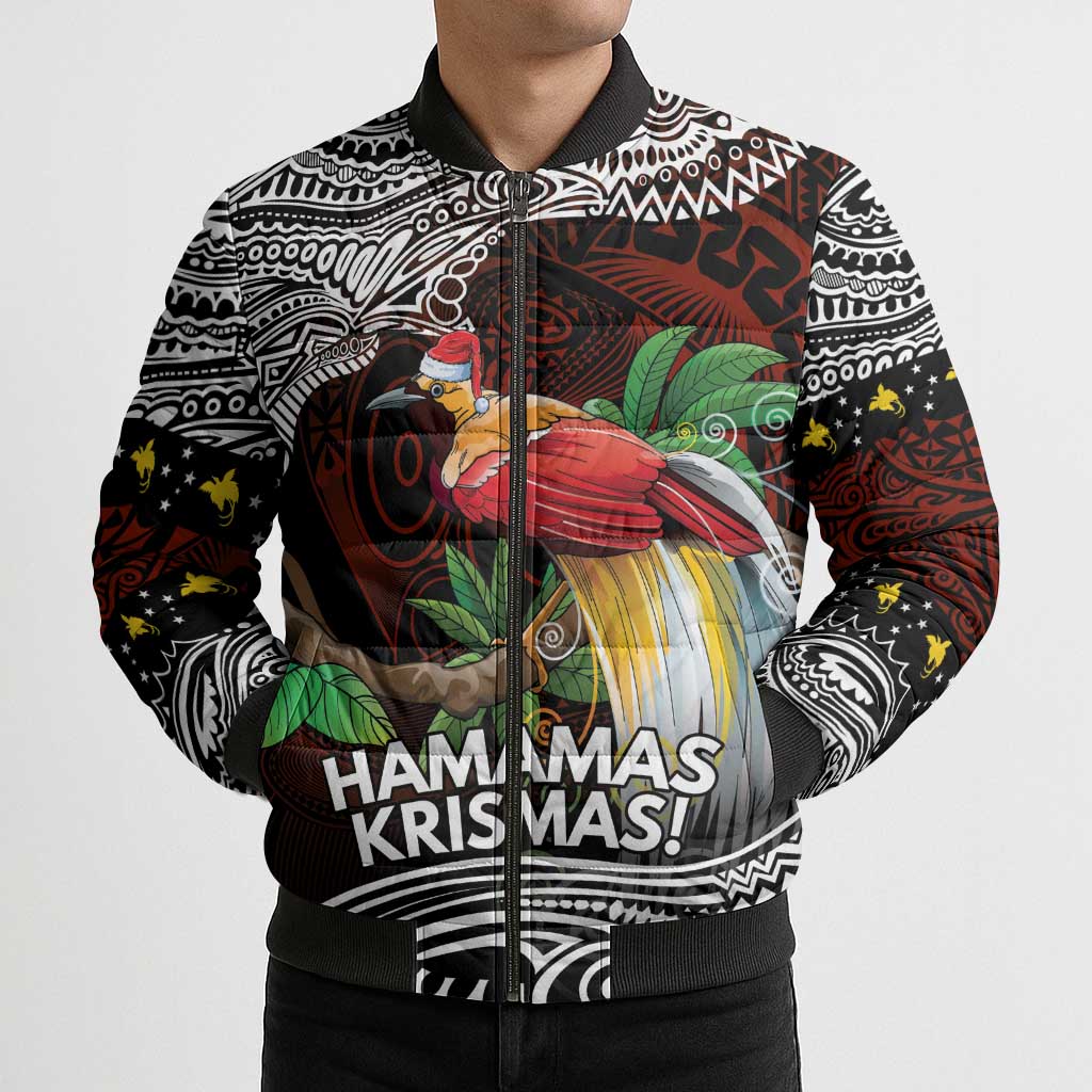 Papua New Guinea Christmas Bomber Puffer Jacket LT9 - Polynesian Pride