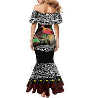 Papua New Guinea Christmas Family Matching Mermaid Dress and Hawaiian Shirt - Polynesian Pride