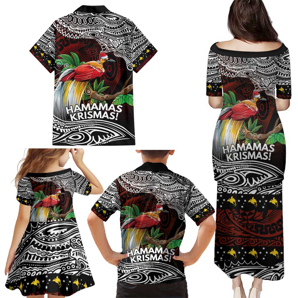 Papua New Guinea Christmas Family Matching Puletasi and Hawaiian Shirt - Polynesian Pride
