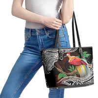 Papua New Guinea Christmas Leather Tote Bag - Polynesian Pride