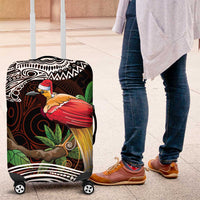Papua New Guinea Christmas Luggage Cover LT9 Black - Polynesian Pride