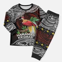 Papua New Guinea Christmas Pajama Set LT9 Men Black - Polynesian Pride