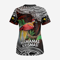 Papua New Guinea Christmas Scrub Top LT9 - Polynesian Pride