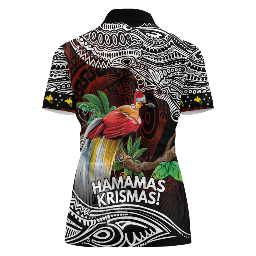 Papua New Guinea Christmas Women Polo Shirt - Polynesian Pride