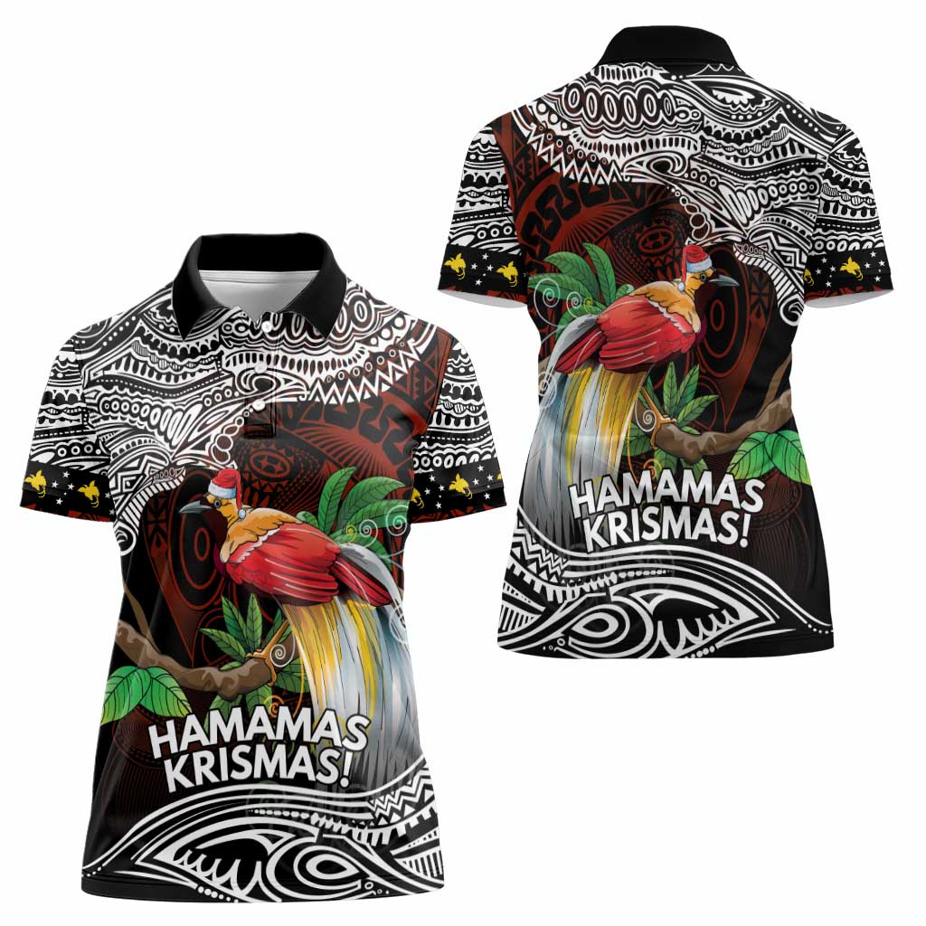 Papua New Guinea Christmas Women Polo Shirt - Polynesian Pride
