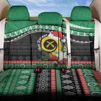 Vanuatu Pig's Tusk Meri Krismas! Back Car Seat Cover Vanuatuan Sand Drawing Pattern - Polynesian Pride
