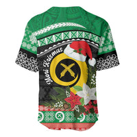 Vanuatu Pig's Tusk Meri Krismas! Baseball Jersey Vanuatuan Sand Drawing Pattern LT9 - Polynesian Pride