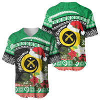 Vanuatu Pig's Tusk Meri Krismas! Baseball Jersey Vanuatuan Sand Drawing Pattern LT9 - Polynesian Pride